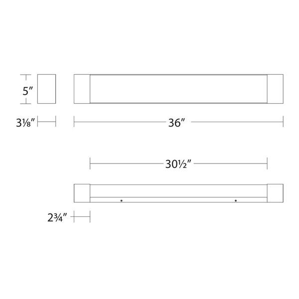 Darcy 36 in. Aged Brass LED Vanity Light Bar and Wall Sconce, 3000K