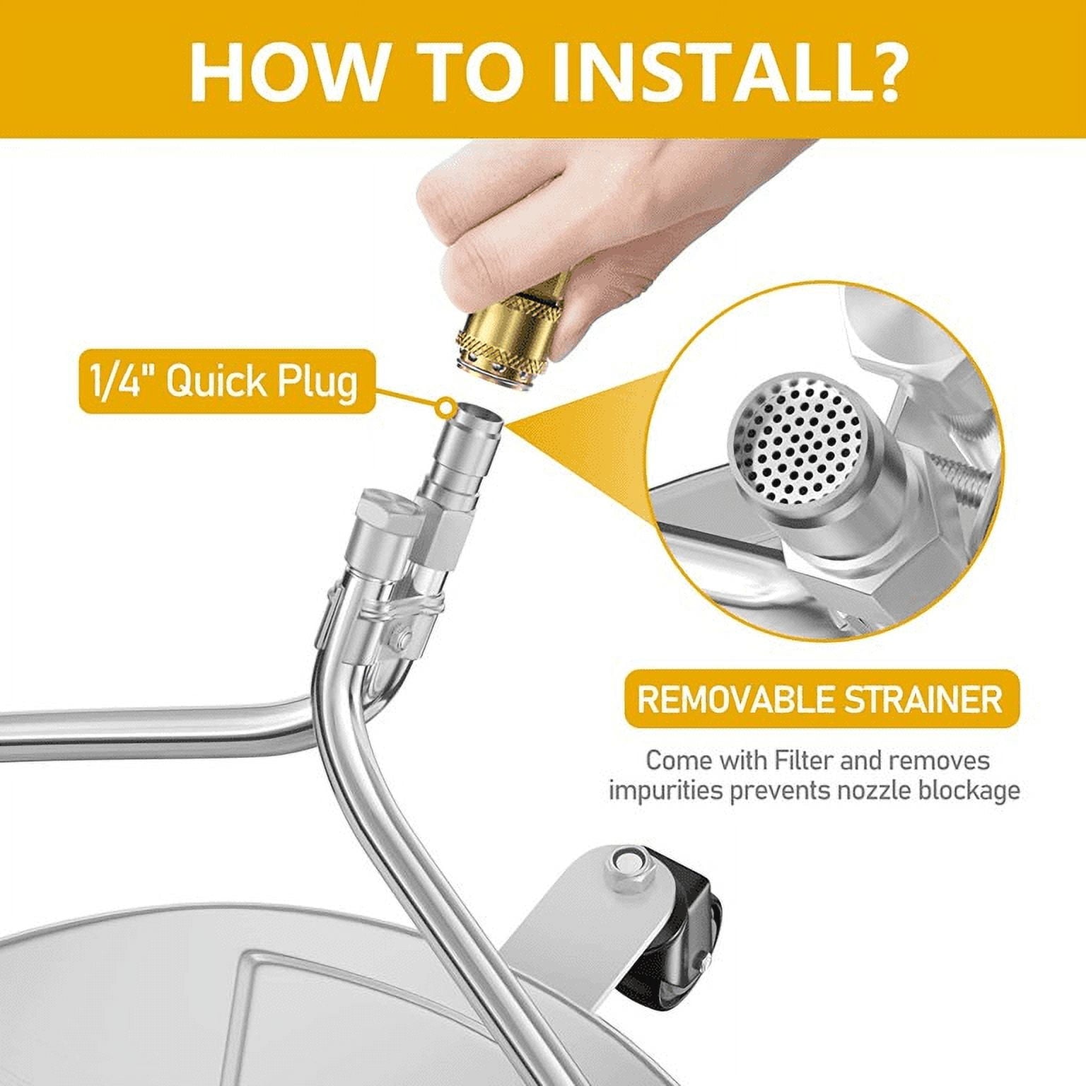 EVEAGE 13'' Pressure Washer Surface Cleaner, 4000PSI