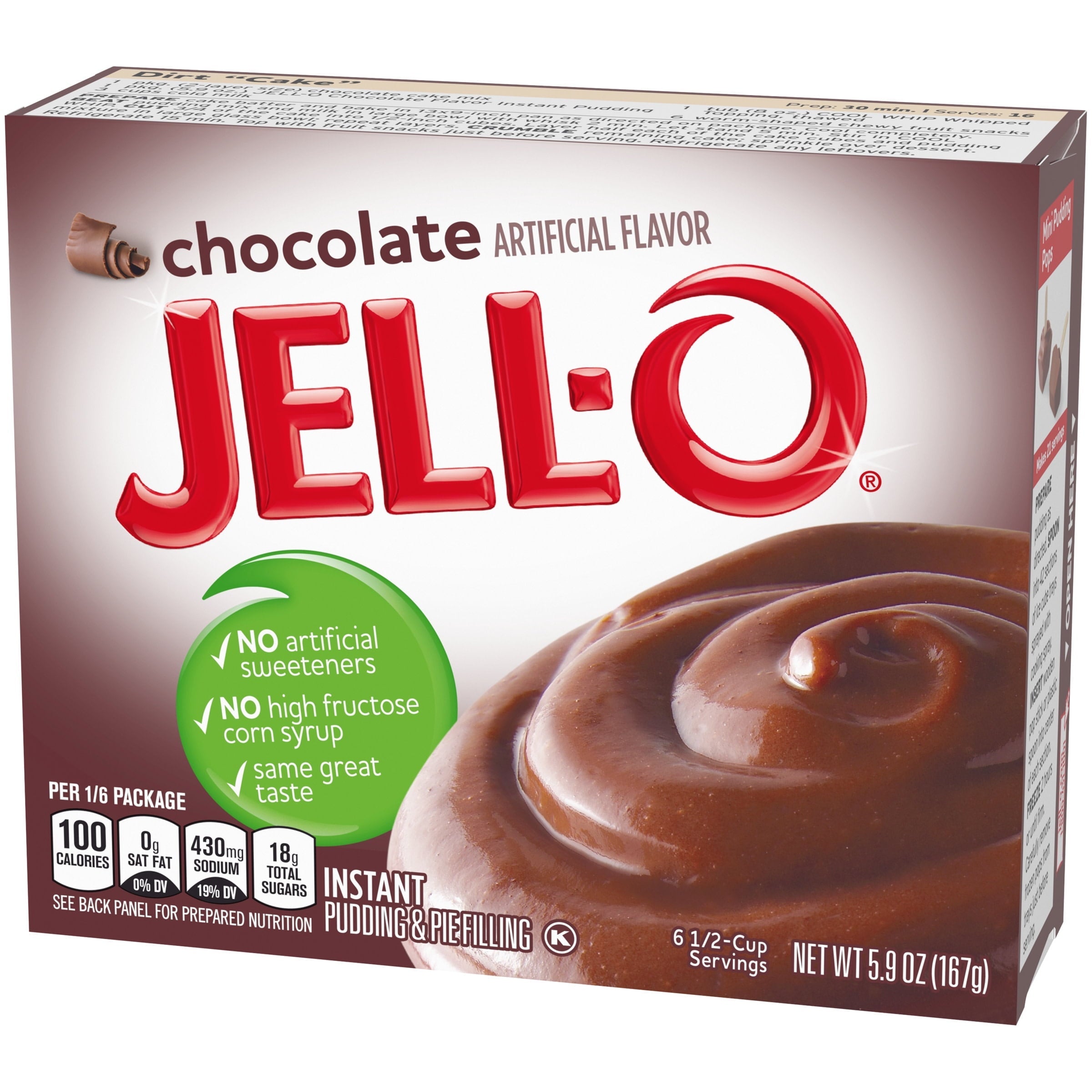 Jell-O Chocolate Instant Pudding Mix & Pie Filling, 5.9 oz. Box