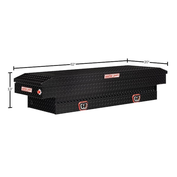 62.5 in. Gloss Black Aluminum Compact Truck Tool Box