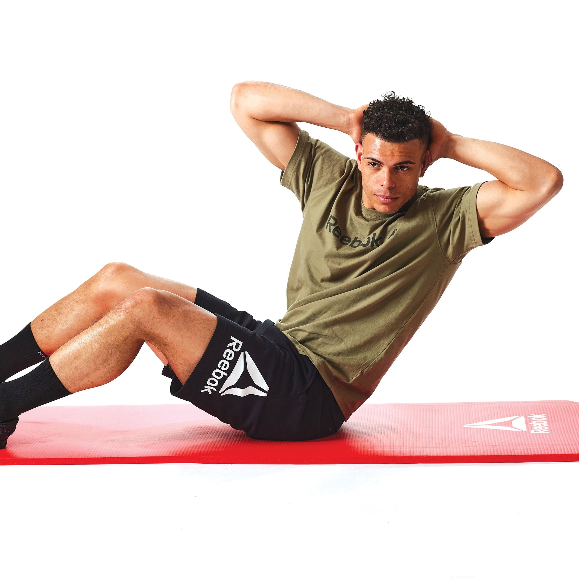 Reebok 15mm Pro Fitness Mat, Extra-Thick Foam, Red