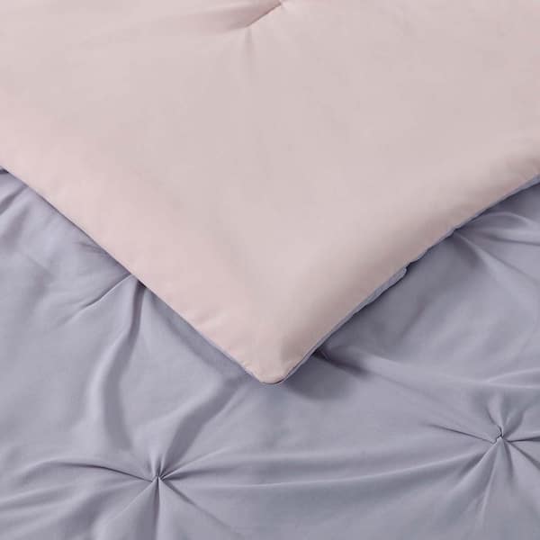 Anytime 3-Piece Lavender and Blush Full/Queen Comforter Set
