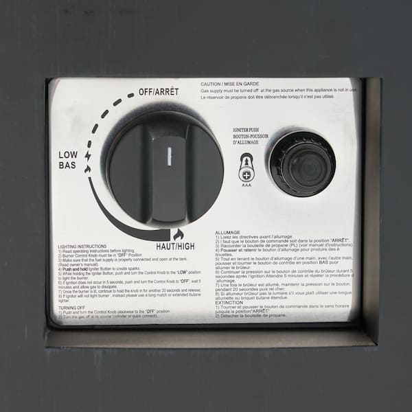 Reign Dark Gray Circular Metal Fire Pit (No Tank Holder)