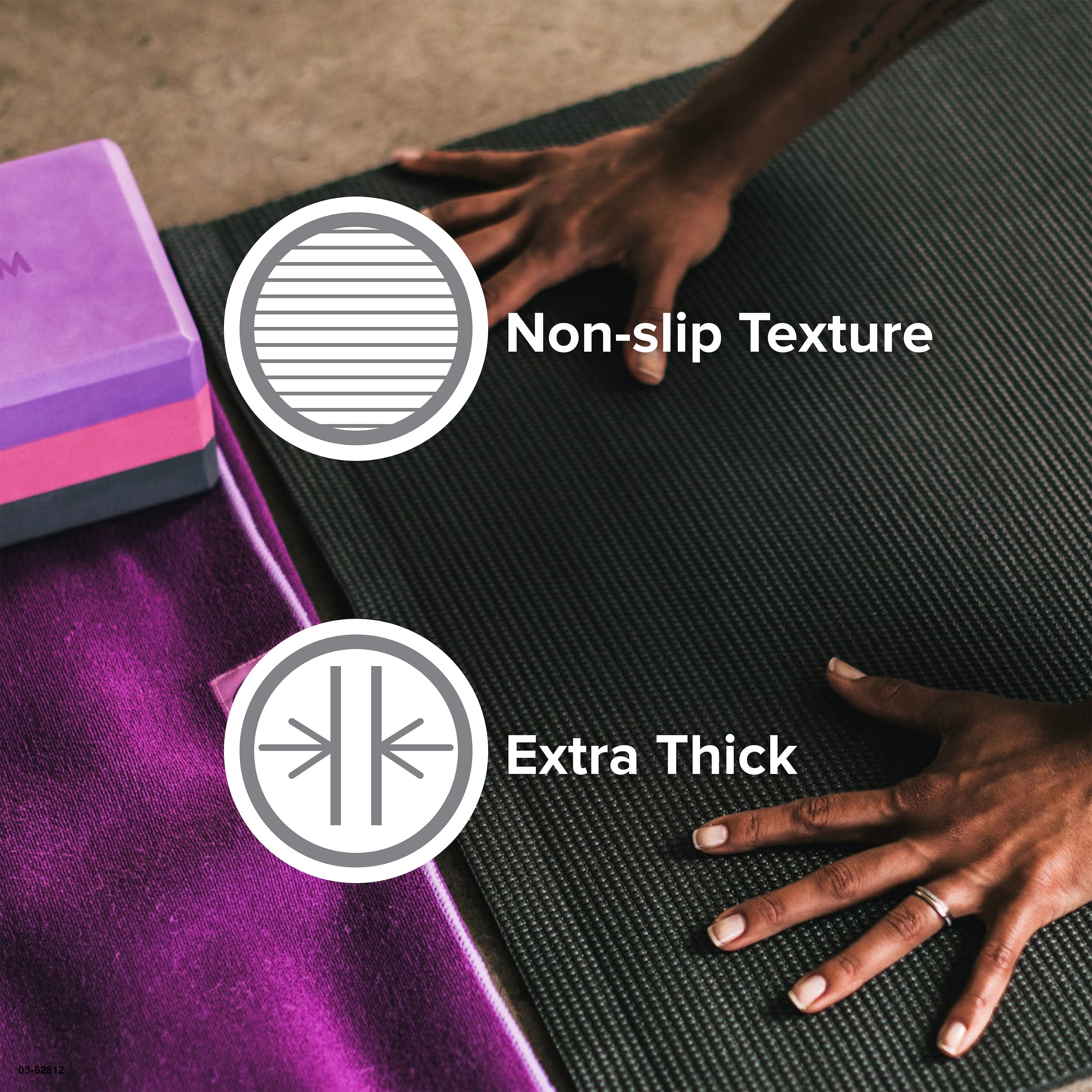 Gaiam Reversible Yoga Mat, Berry Red, 5mm