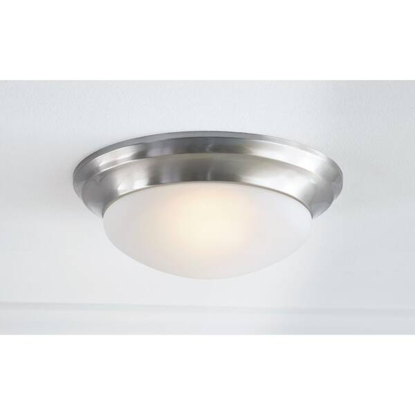 Nash 2-Light Brushed Nickel Flush Mount