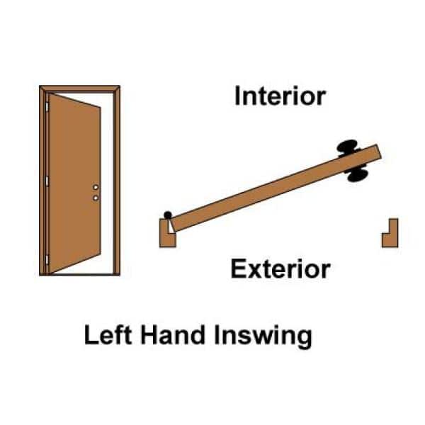36 in. x 80 in. Espresso Left-Hand Inswing 3-Lite Triple Pane Decorative Glass Mahogany Prehung Front Door - FSC 100%