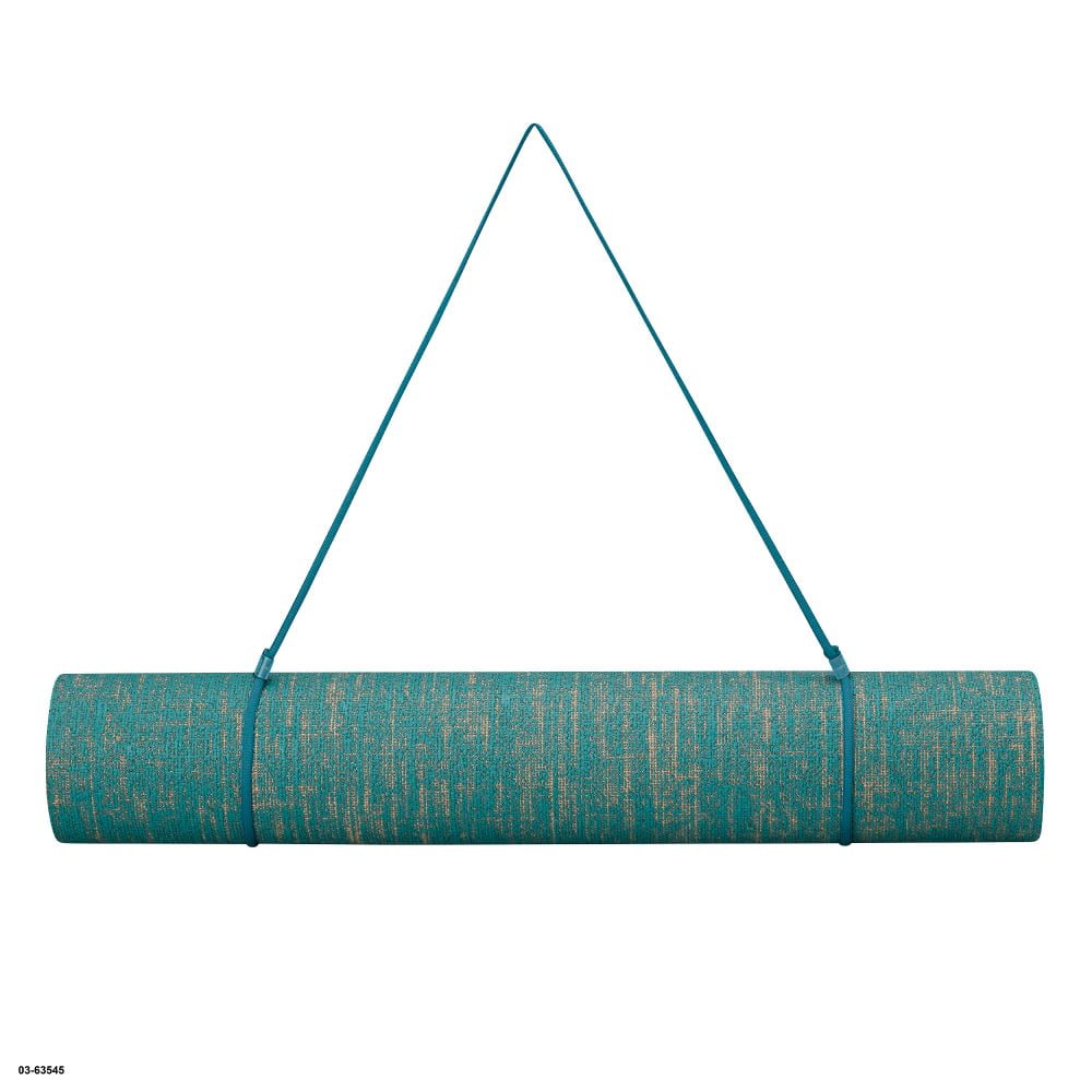 Evolve by Gaiam Jute Yoga Mat, Teal, 5mm Thick