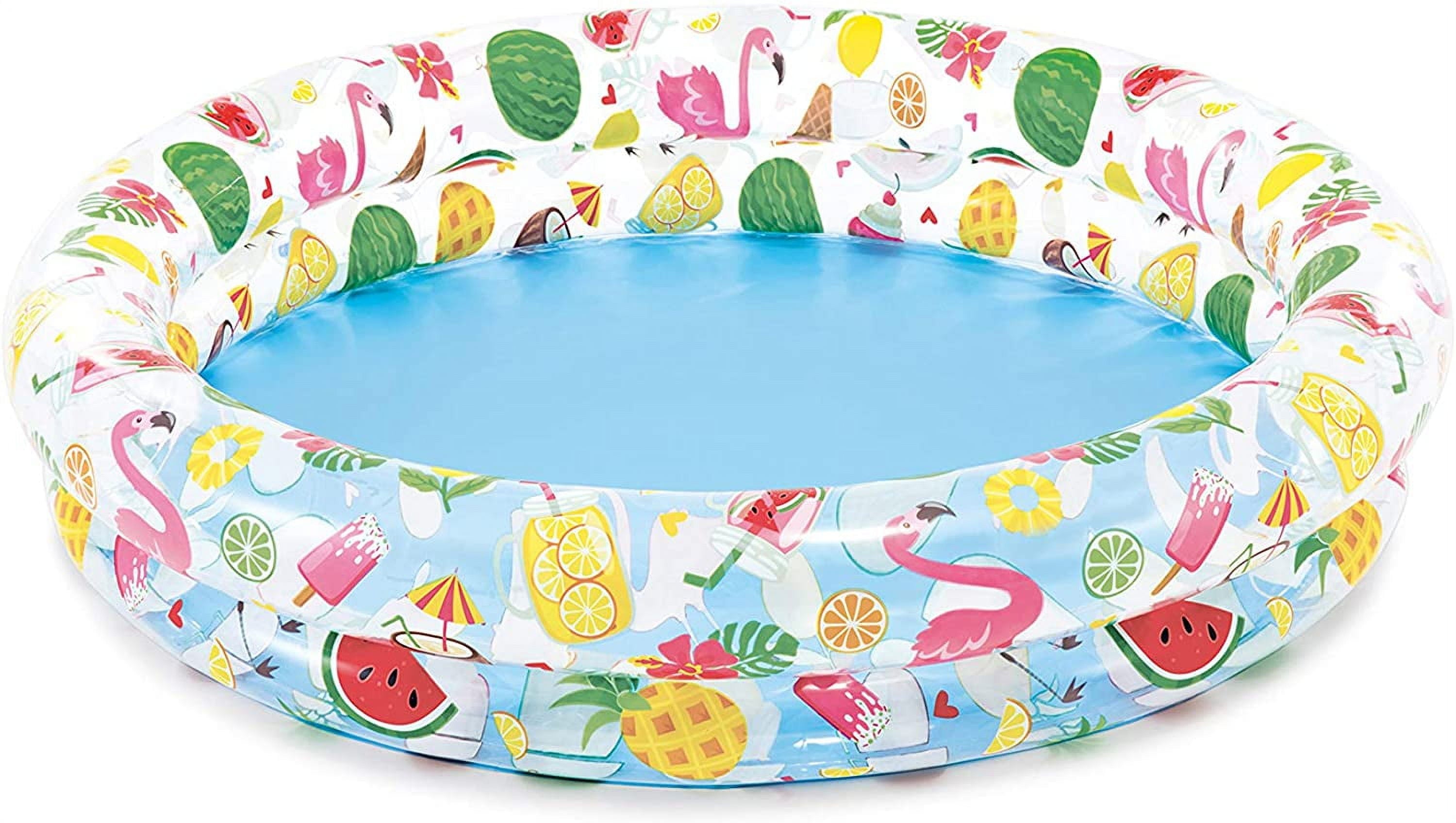 Intex Inflatable Kiddie Swimming Just Fruity Pool 2 Ring Circles Swim  48