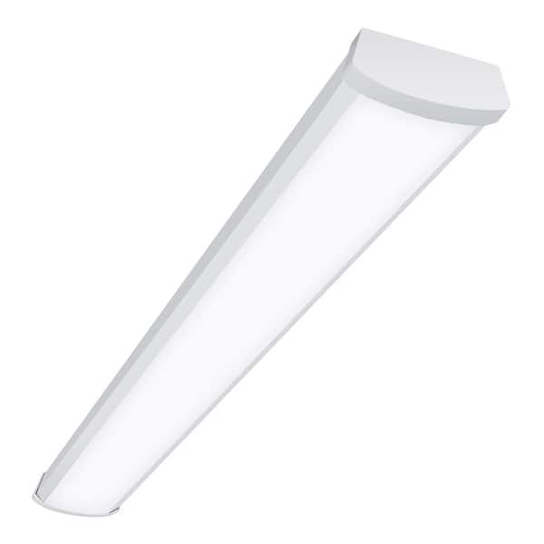 4 ft. 3800 Lumens Integrated LED Dimmable White Wraparound Light, 4000K