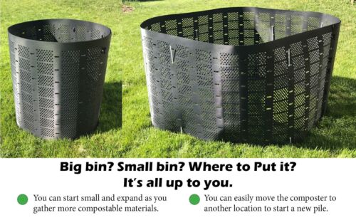SIMPO Composter Expandable Backyard Outdoor Compost Bin (500 Gallons)