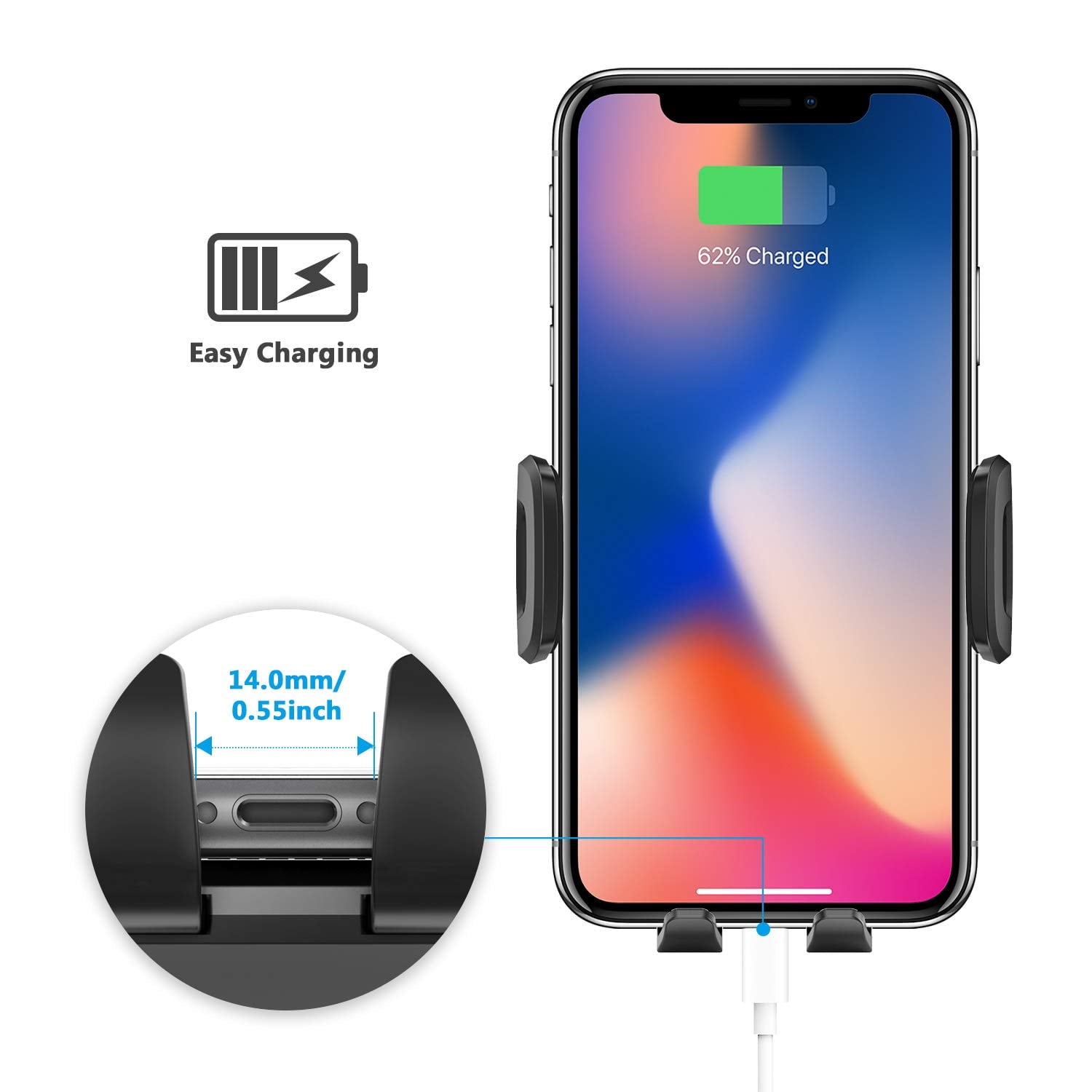 Phone Holder for Car, WizGear Air Vent Swift-Grip Phone Holder for Car, Cell Phone Car Mount Air Vent Holder for Any Smartphone with Twist Lock Base