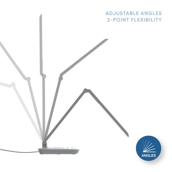 Atmosphere 12.6 in. White Desk Lamp with Wireless Charging