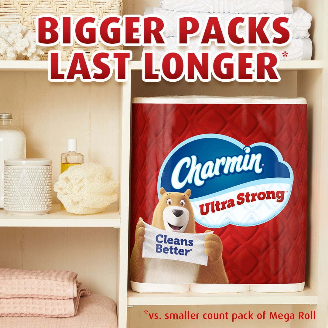 Charmin Ultra Strong Toilet Paper, 18 Mega Rolls