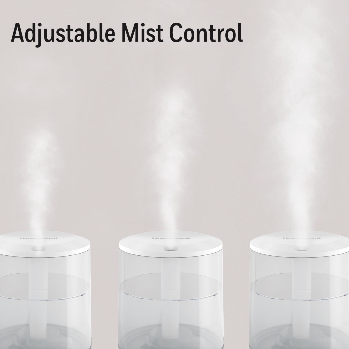 Honeywell Ultra Quiet Cool Mist Humidifier, 400 sq ft, White, HUL233W