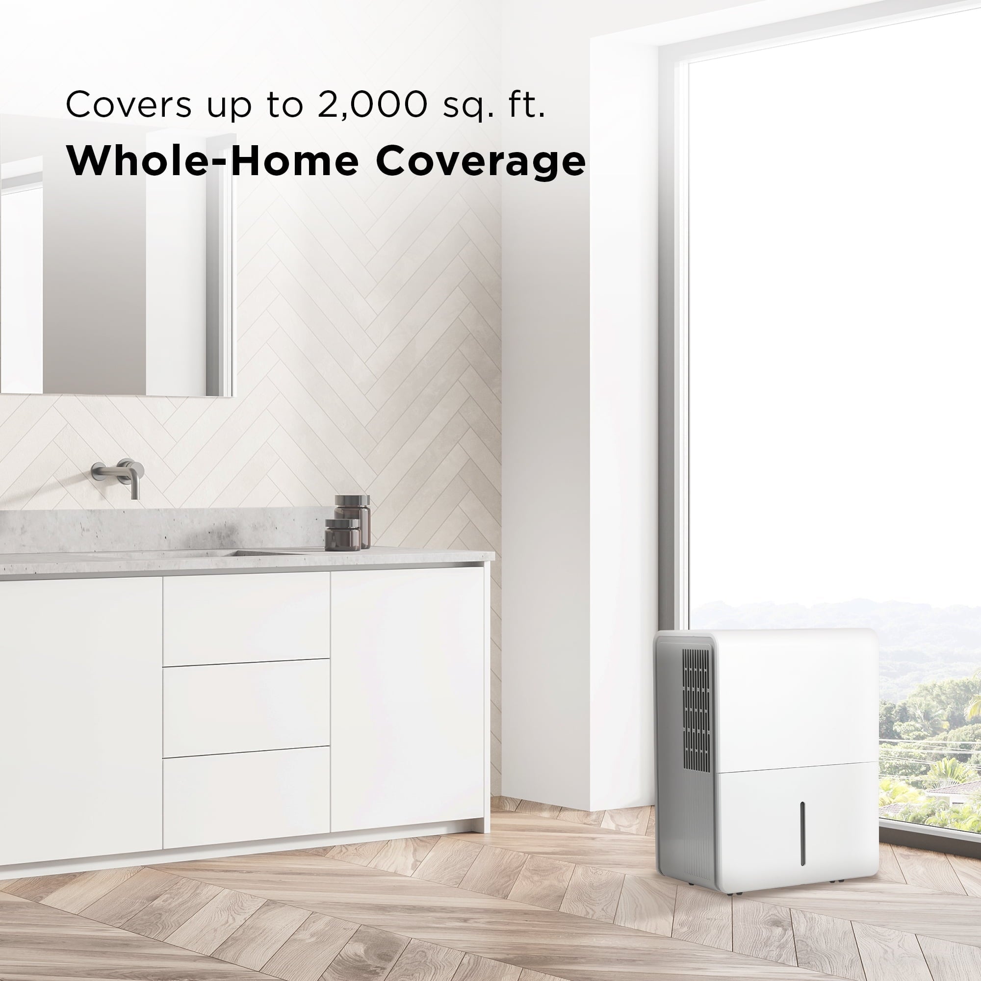 TCL 25 Pint Smart Dehumidifier, White, W25D92