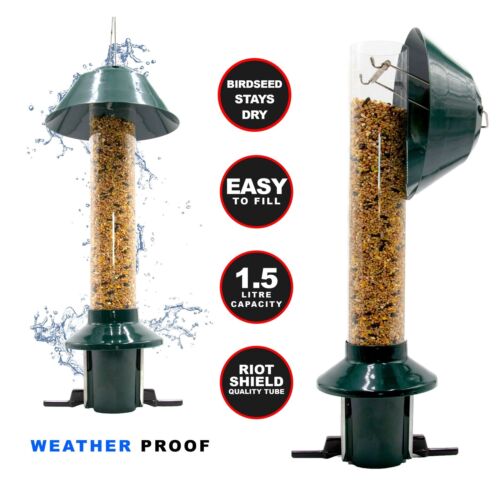 Roamwild PestOff Squirrel Proof Wild Bird Feeder Mixed Seed Sunflower Heart V...