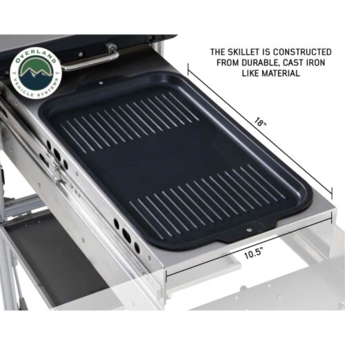 Overland Komodo Camp Kitchen Dual Grill Skillet Folding Shelves - 30100001