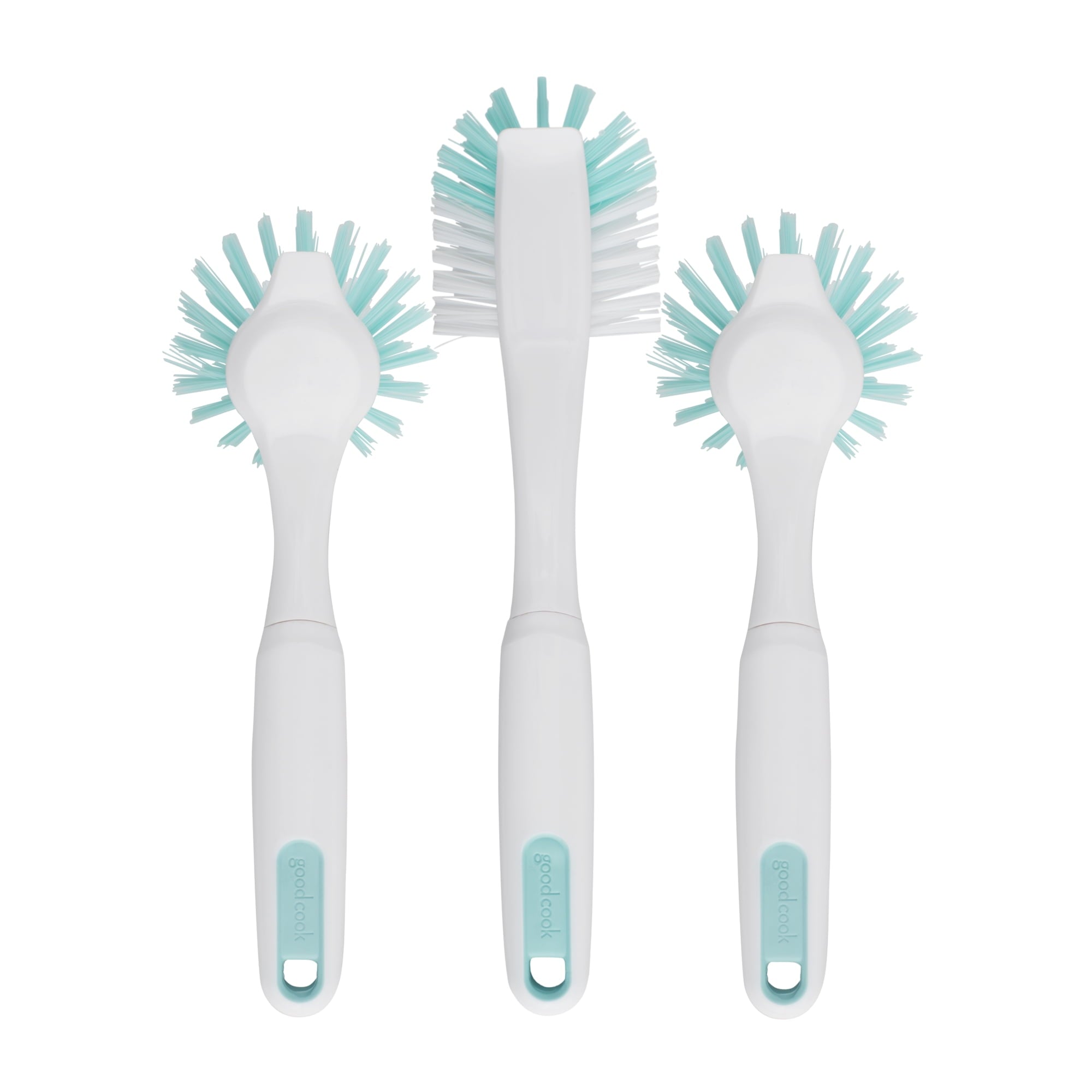 GoodCook PROfreshionals 3-Piece BPA-Free Kitchen Dish Brush Set, Teal