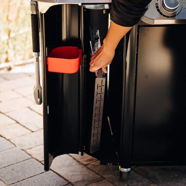 Genesis E-435 4-Burner Propane Gas Grill in Black with Side Burner