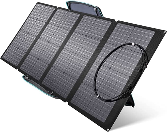 EcoFlow 60W Portable Solar Panel for Power Station, Foldable Solar Charger with Adjustable Kickstand, Waterproof IP67 for Outdoor Camping,RV,off Grid System