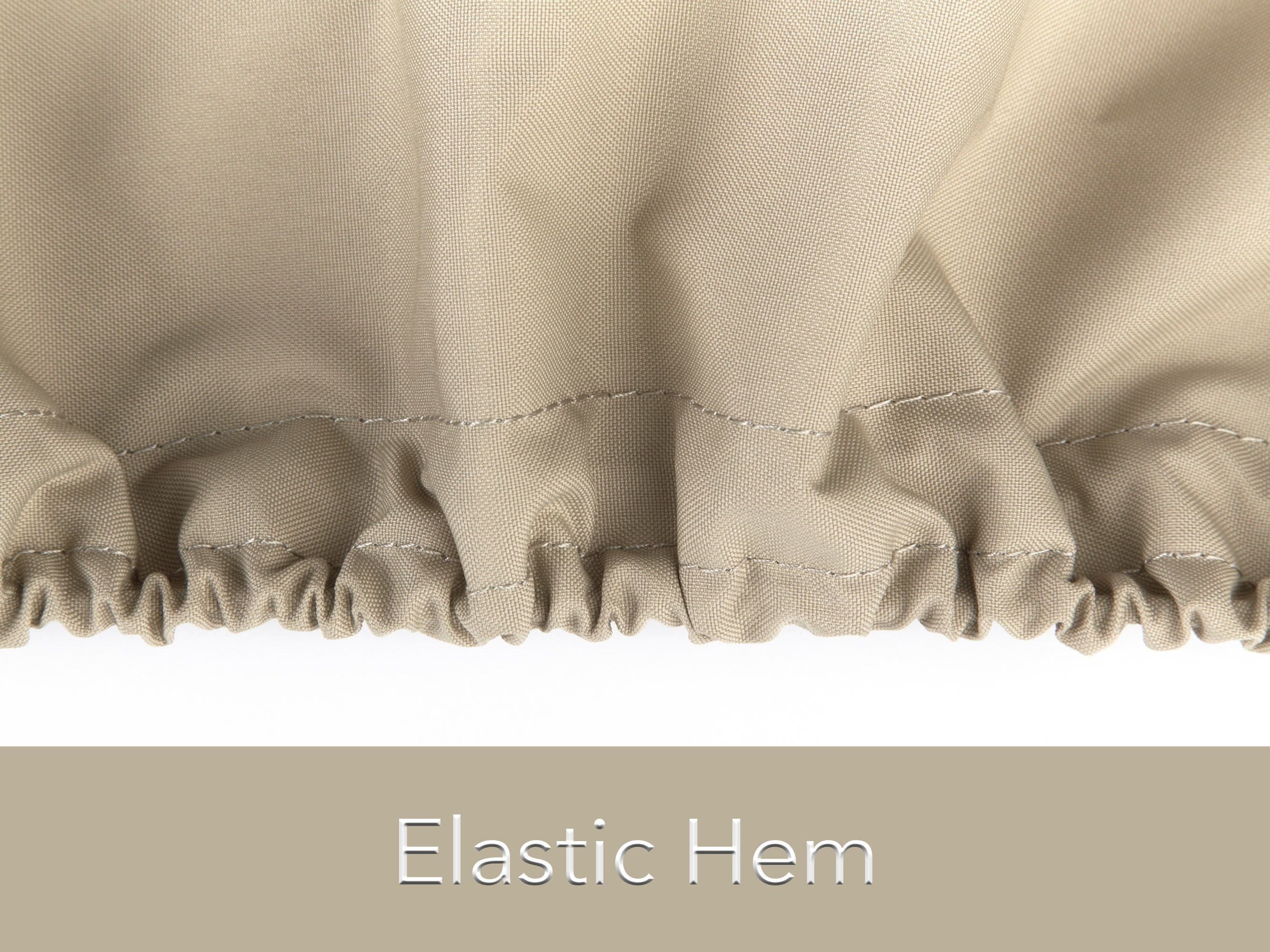 Covermates Kamado Full Grill Cover – Weather Resistant Polyester, Elastic Hem, Securing Buckle Strap, Grill and Heating-Khaki