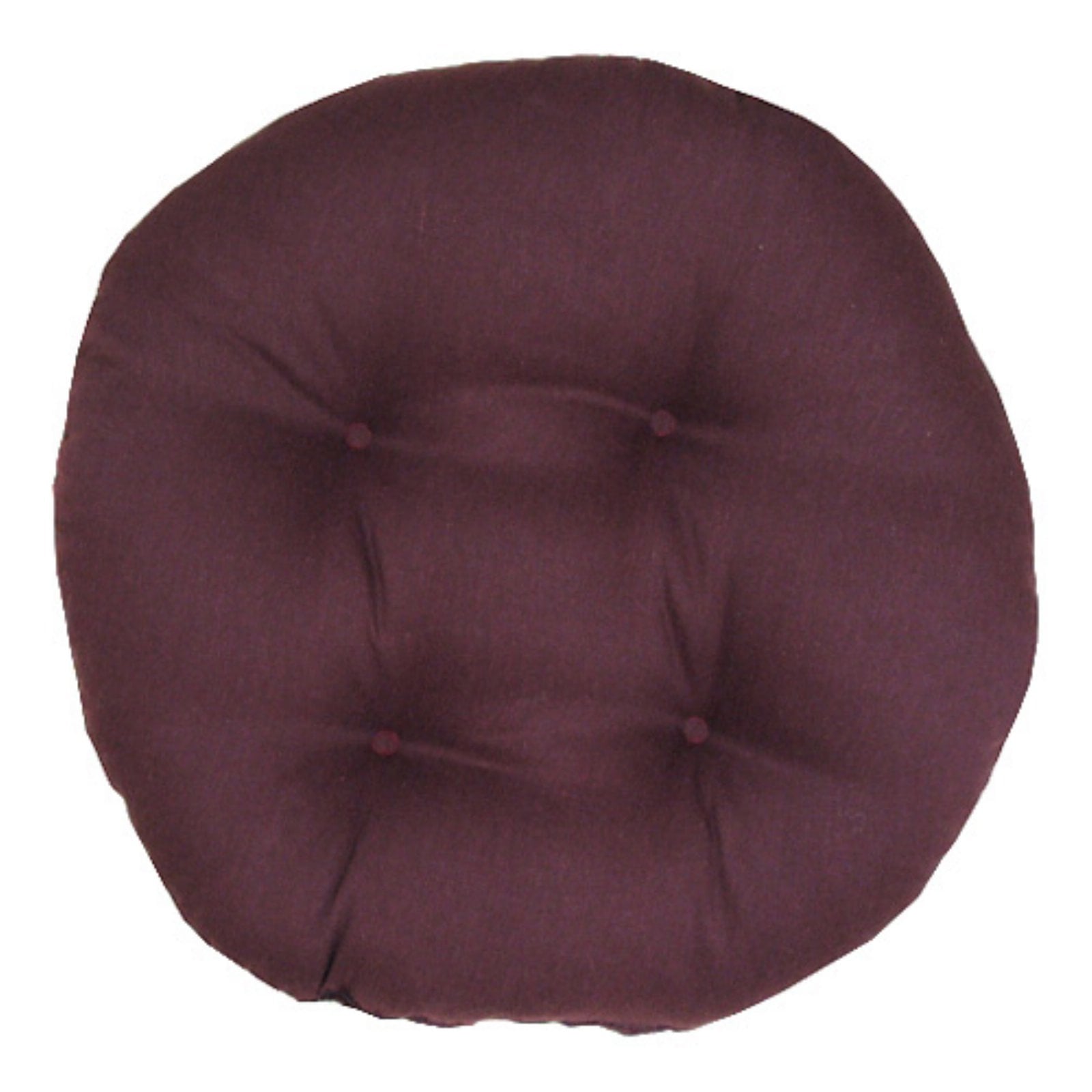 18-inch Round Solid Micro Suede Tufted Footstool Cushion - Indigo