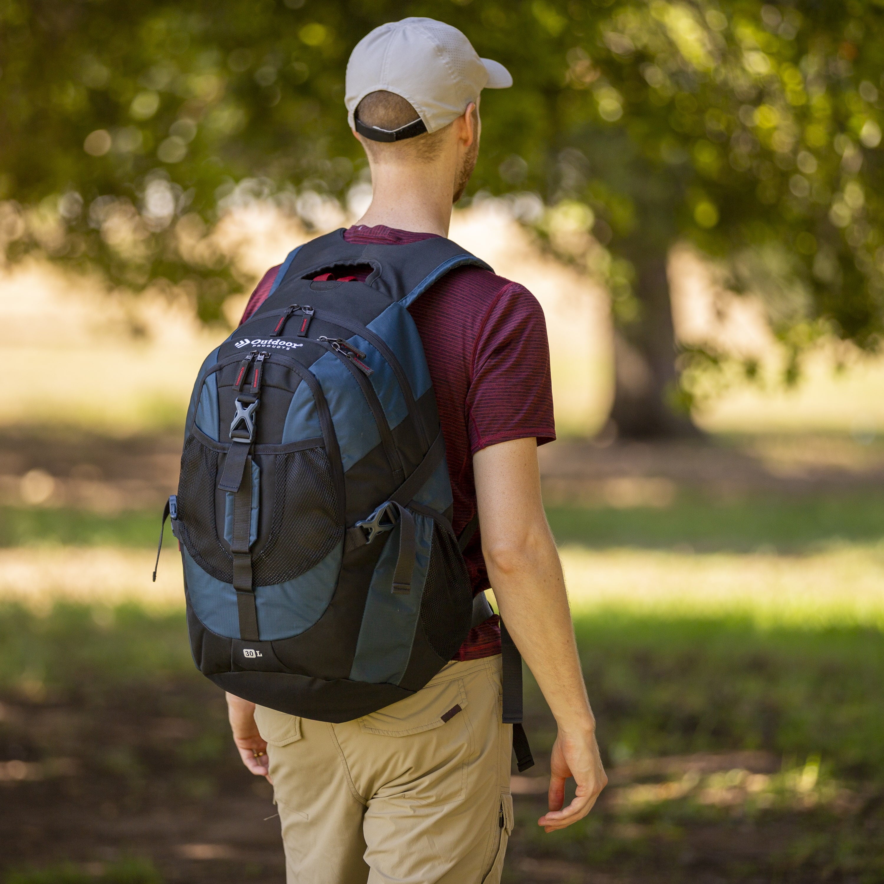 Outdoor Products Vortex 30 L Backpack with Bottle, Blue, Adult, Teen