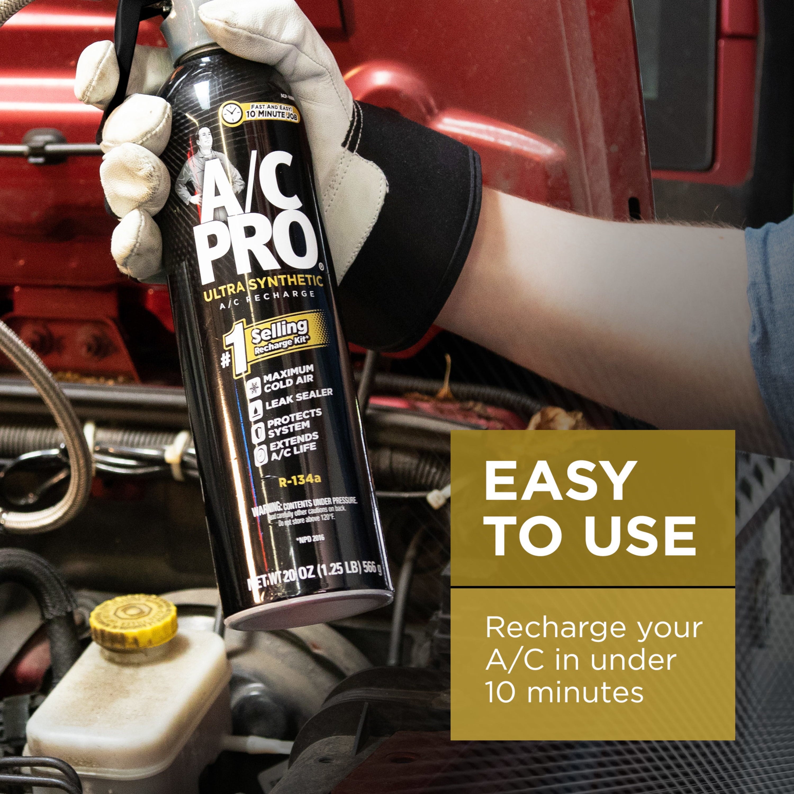 A/C Pro ACP-100 Ultra Synthetic R-134a Car Refrigerant Kit - 20 OZ