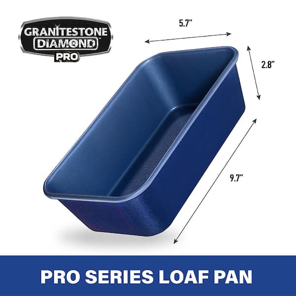 Pro Classic Blue 9 in. x 5 in. 0.8MM Gauge Nonstick Diamond and Mineral Infused Coating Loaf Pan