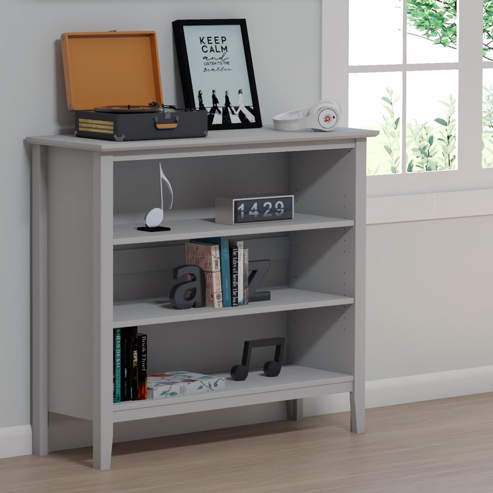 Alaterre Simplicity Kids Under Window Bookcase, Dove Gray