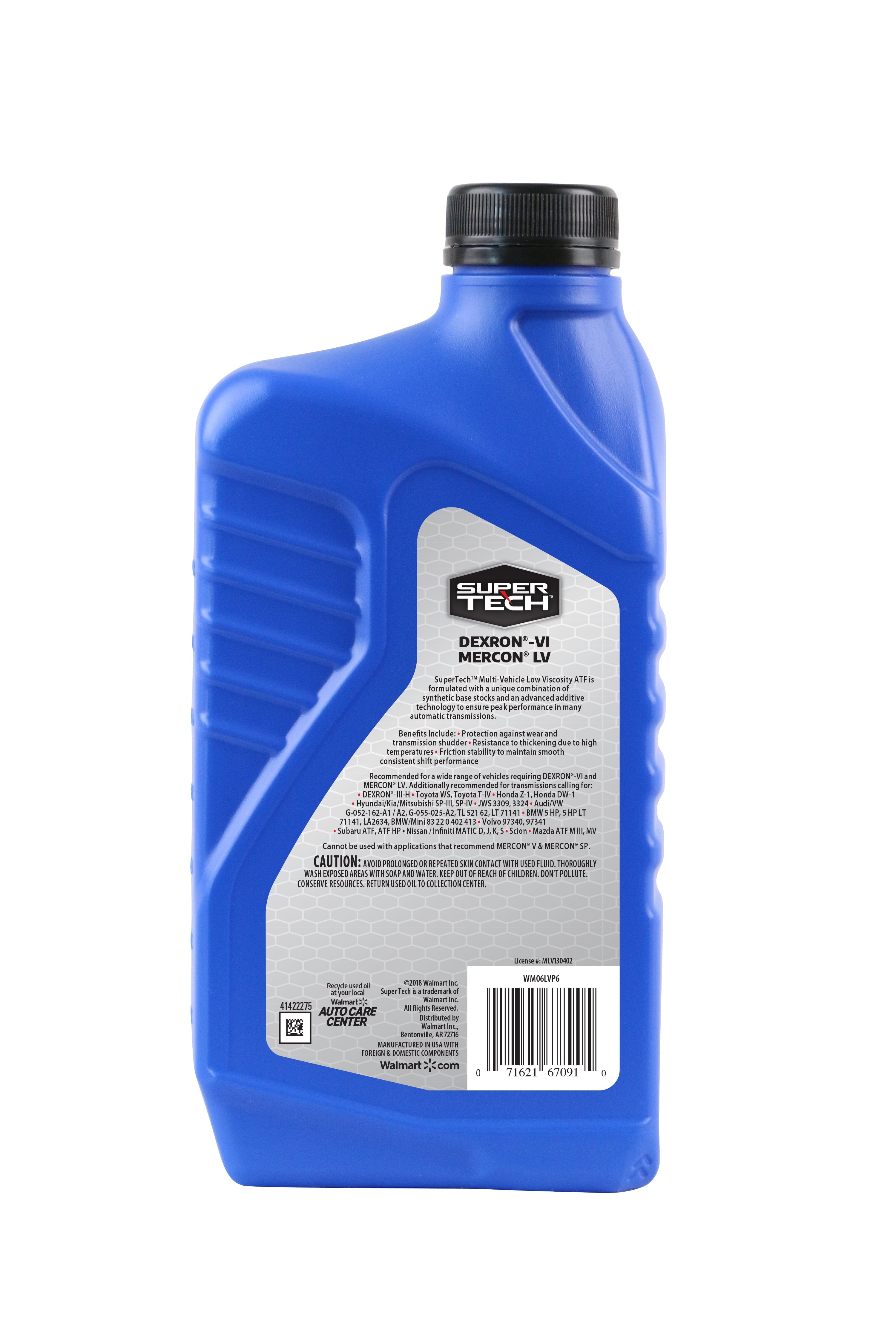 Super Tech DEXRON VI/MERCON LV Full Synthetic Automatic Transmission Fluid, 1 Quart