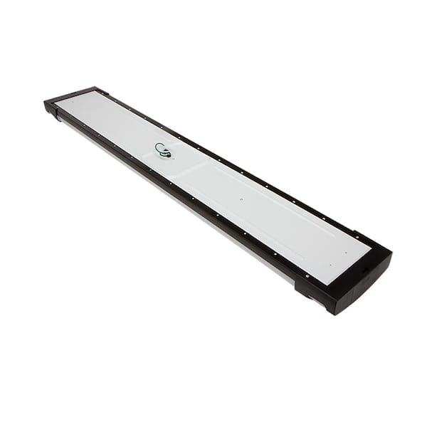 4 ft. Matte Black Triangle End Caps 5250 Lumens Integrated LED Wraparound Light Adjustable CCT Night Light Feature