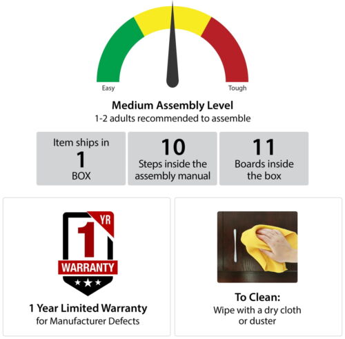 Classic Nightstand with Drawer, Walnut