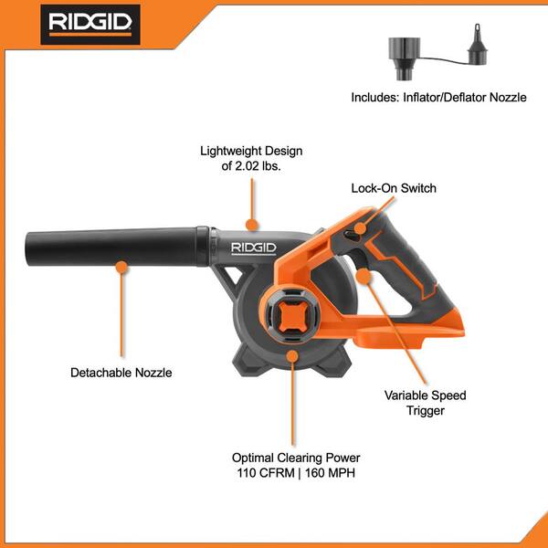 18V Cordless 2-Tool Combo Kit w/ Brushless Hammer Drill/Driver, Jobsite Blower, 4.0 Ah MAX Output Battery, Charger & Bag