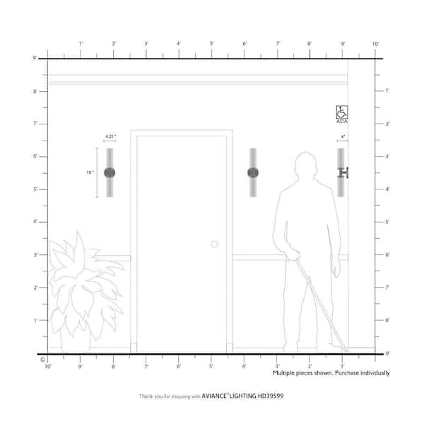 Aspen 2 Light Polished Chrome ADA Bath Vanity