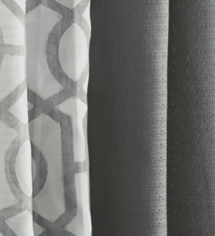 Mainstays Kingswood 4 Piece Curtain Set, 27.5x84, Grey Flannel