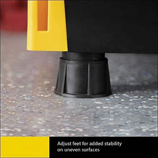 Black 4-Tier Heavy Duty Plastic Freestanding Storage Shelving Unit (48 in. W x 55 in. H x 20 in. D)