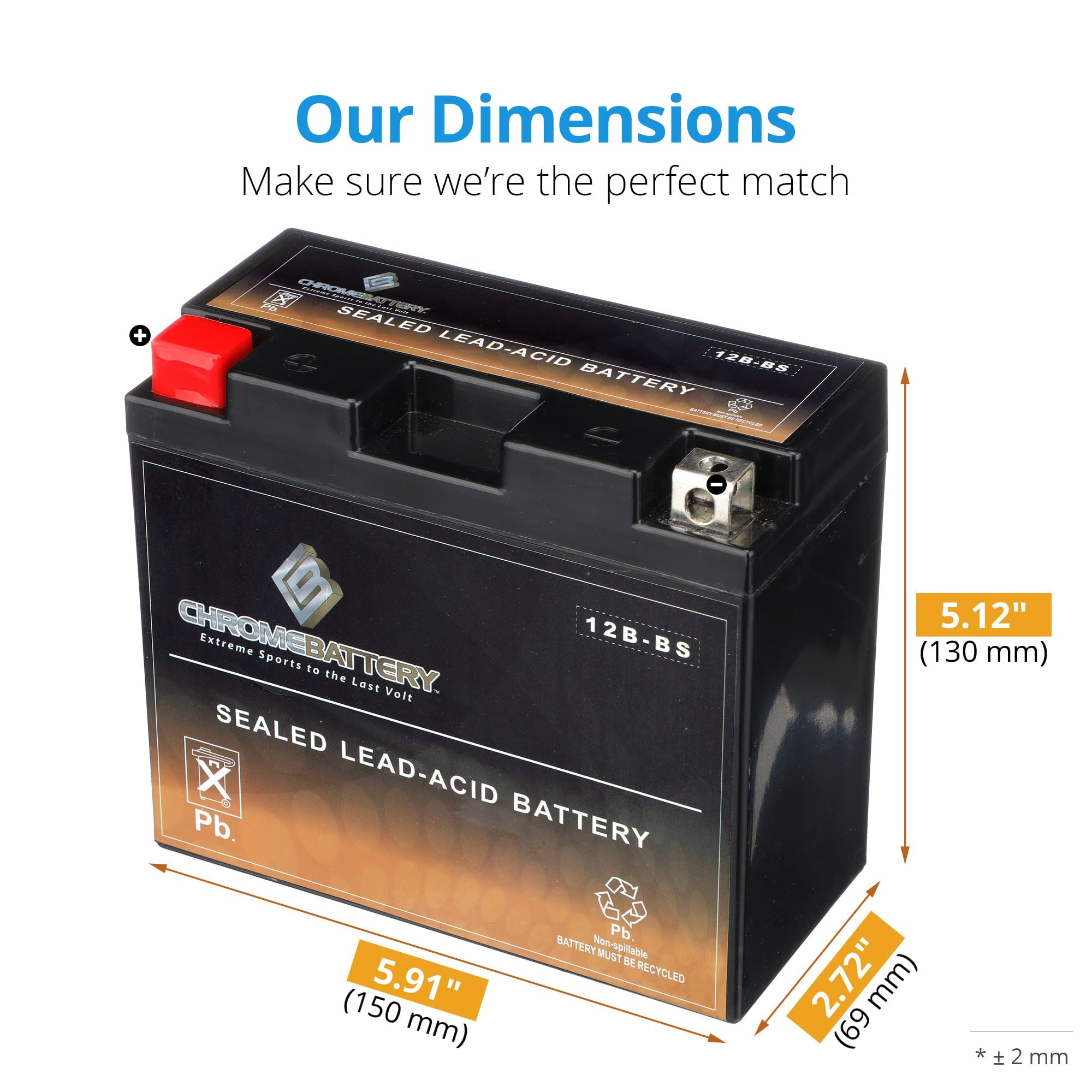 Yt12B-Bs High Performance - Maintenance Free - Sealed Agm Motorcycle Battery