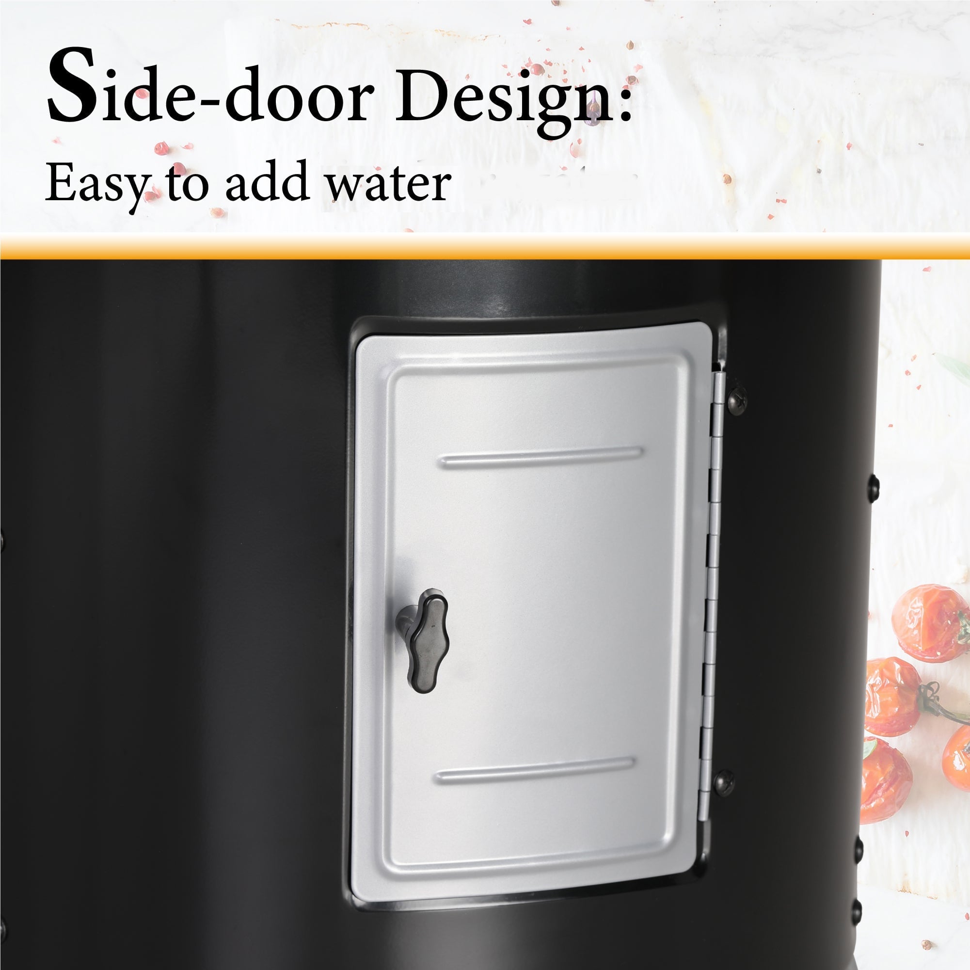 Sophia & William 17-inch Vertical Charcoal Smoker Grill - Black