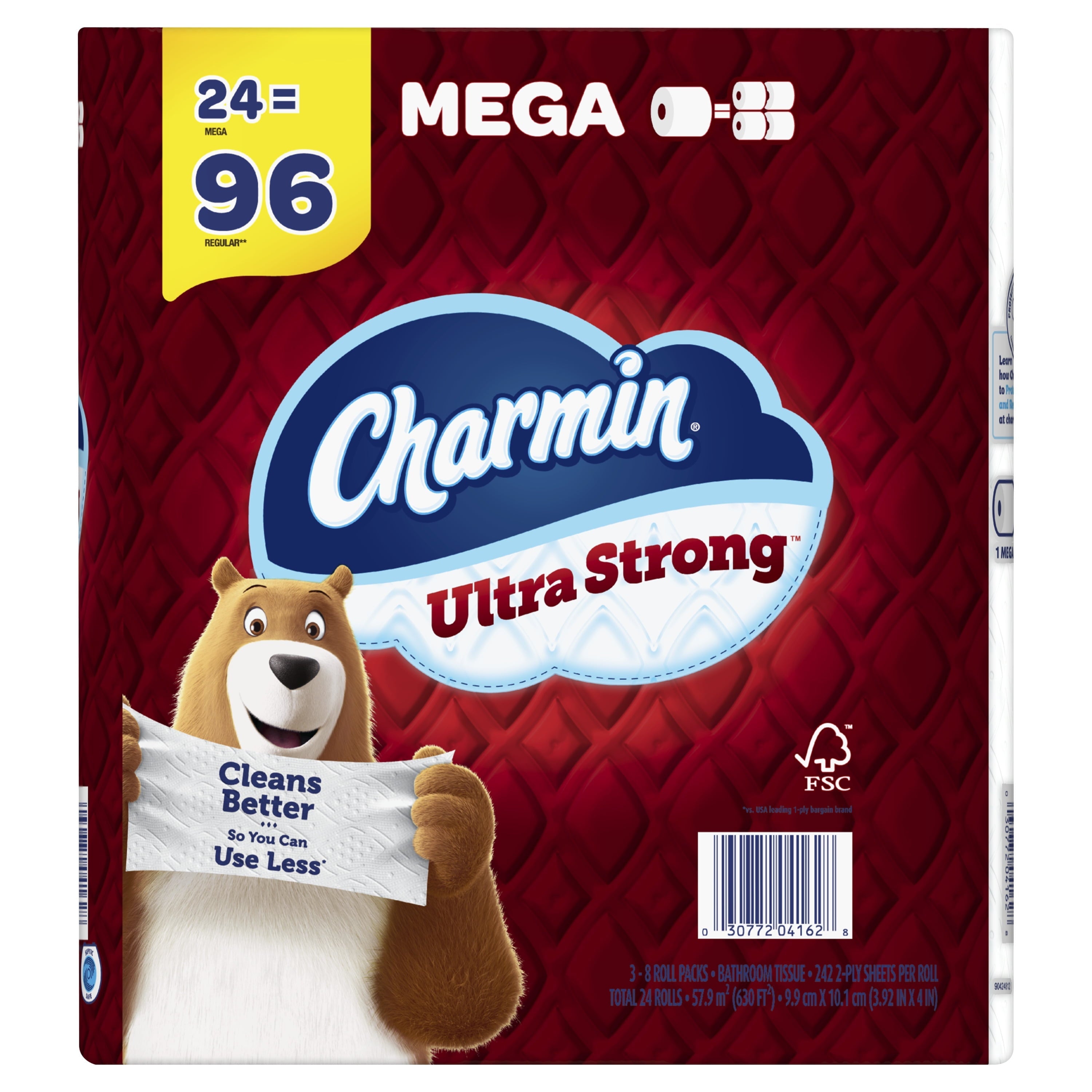 Charmin Ultra Strong Toilet Paper, 24 Mega Rolls