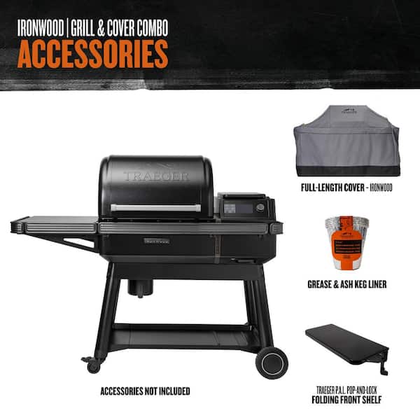 Ironwood Wi-Fi Pellet Grill and Smoker in Black