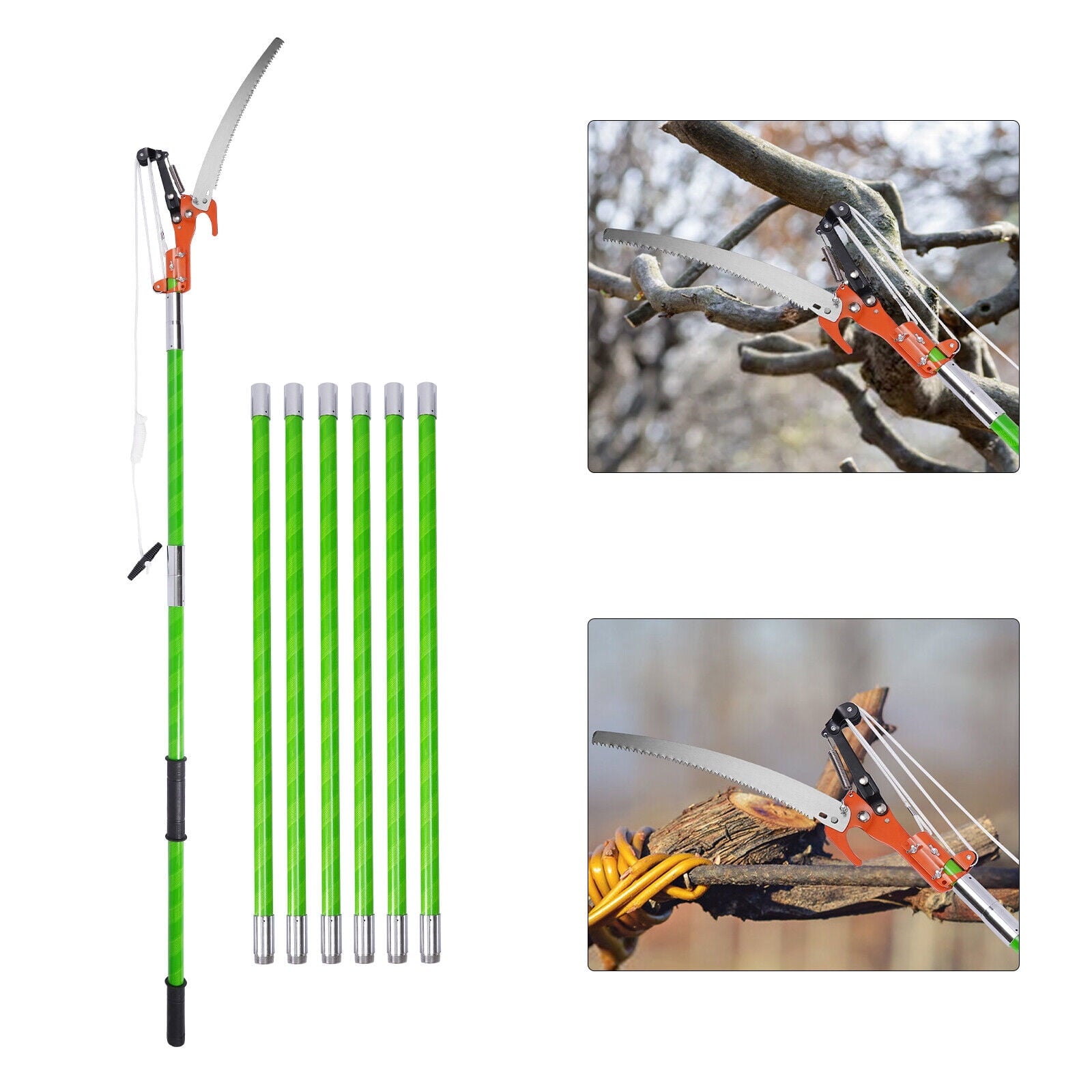 Tree Pole Pruner Tree Saw Branch Long Reach Limb Cut Tree Pole Pruner Saw 26Foot