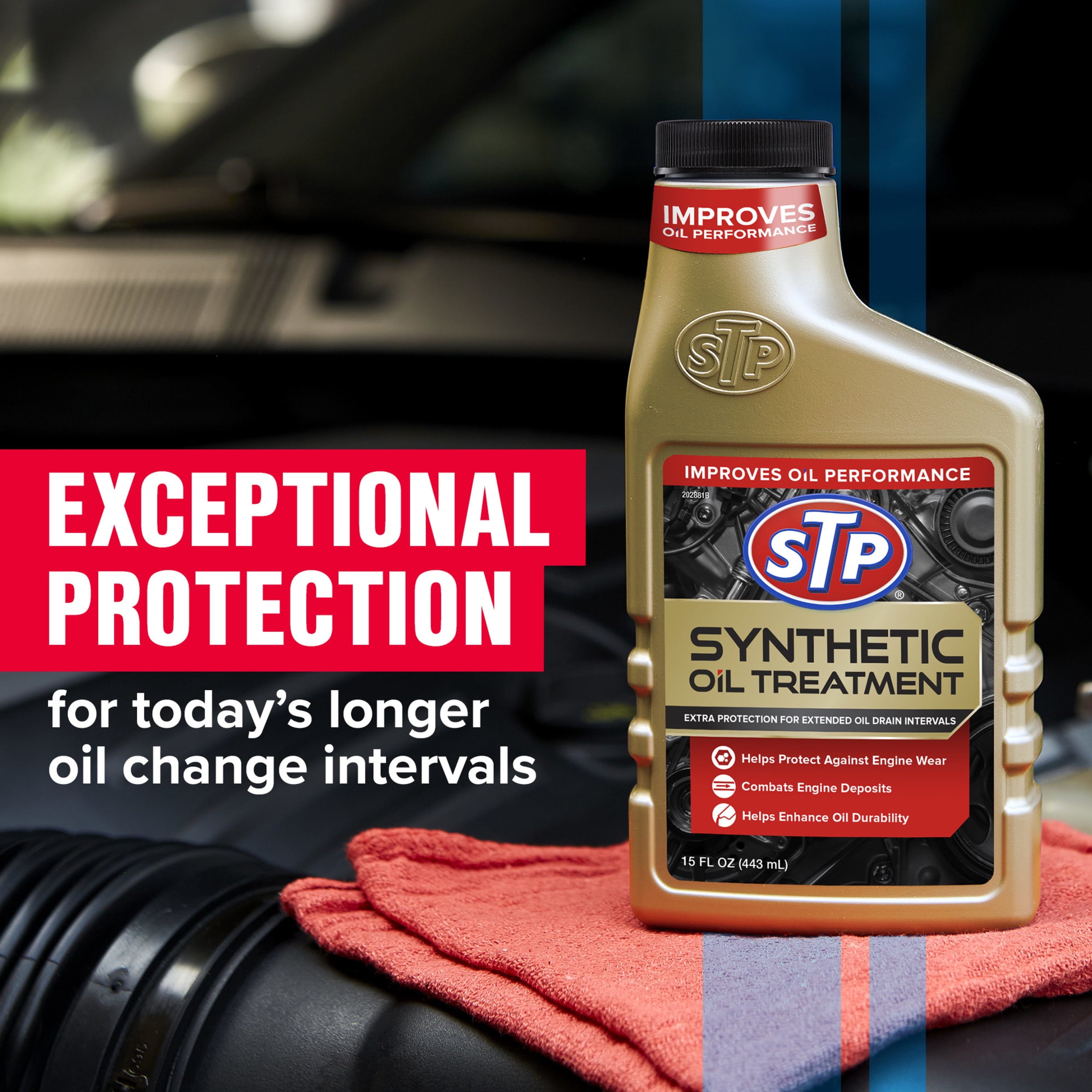 STP Synthetic Automotive Oil Treatment - 15 FL OZ Bottle