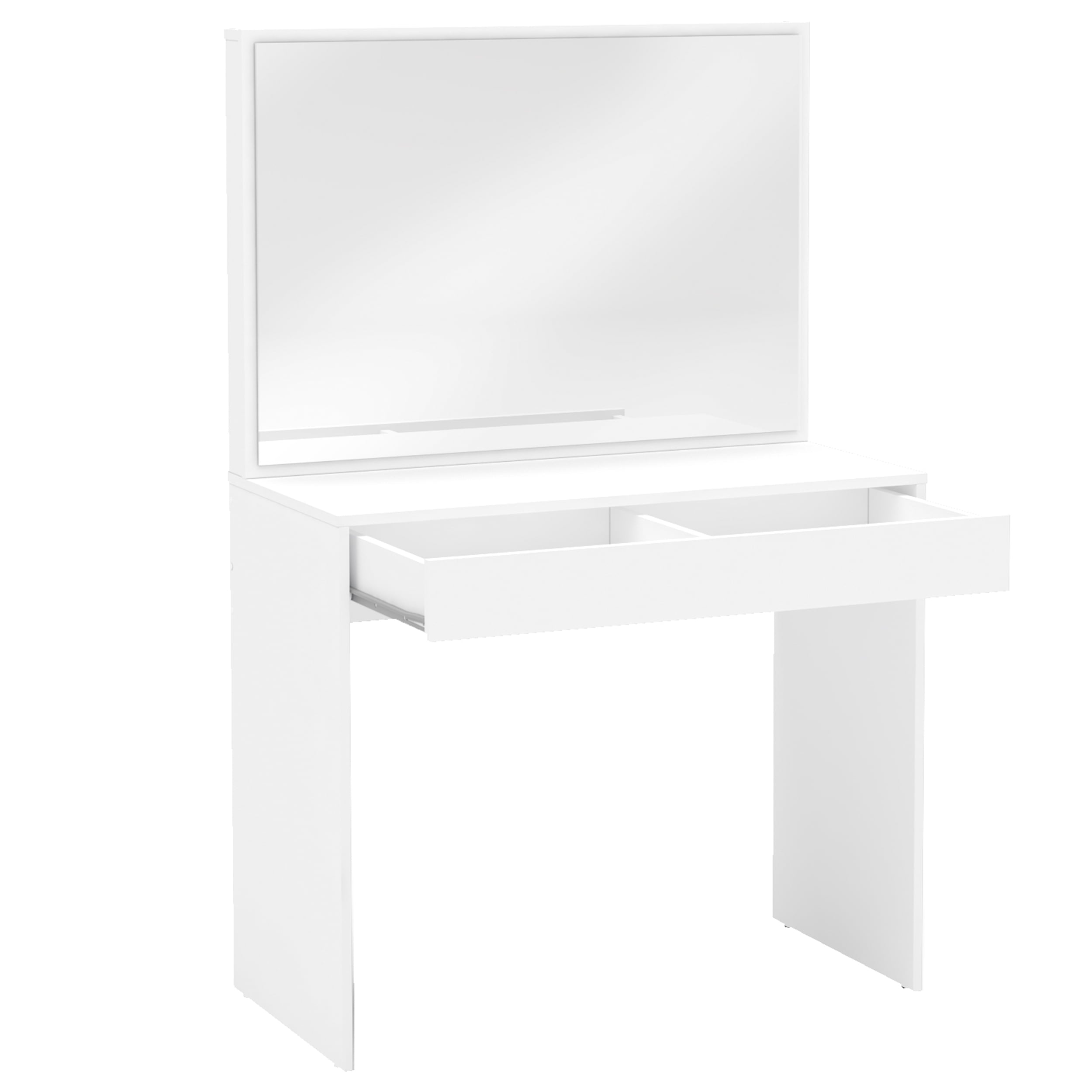 Polifurniture Virginia Modern Vanity Table, White Finish