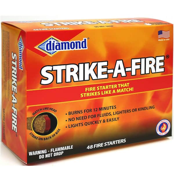 Strike-A-Fire Fire Starters Strikes Like a Match for Lighting Grills Fireplaces and Firepits (48-Pack)