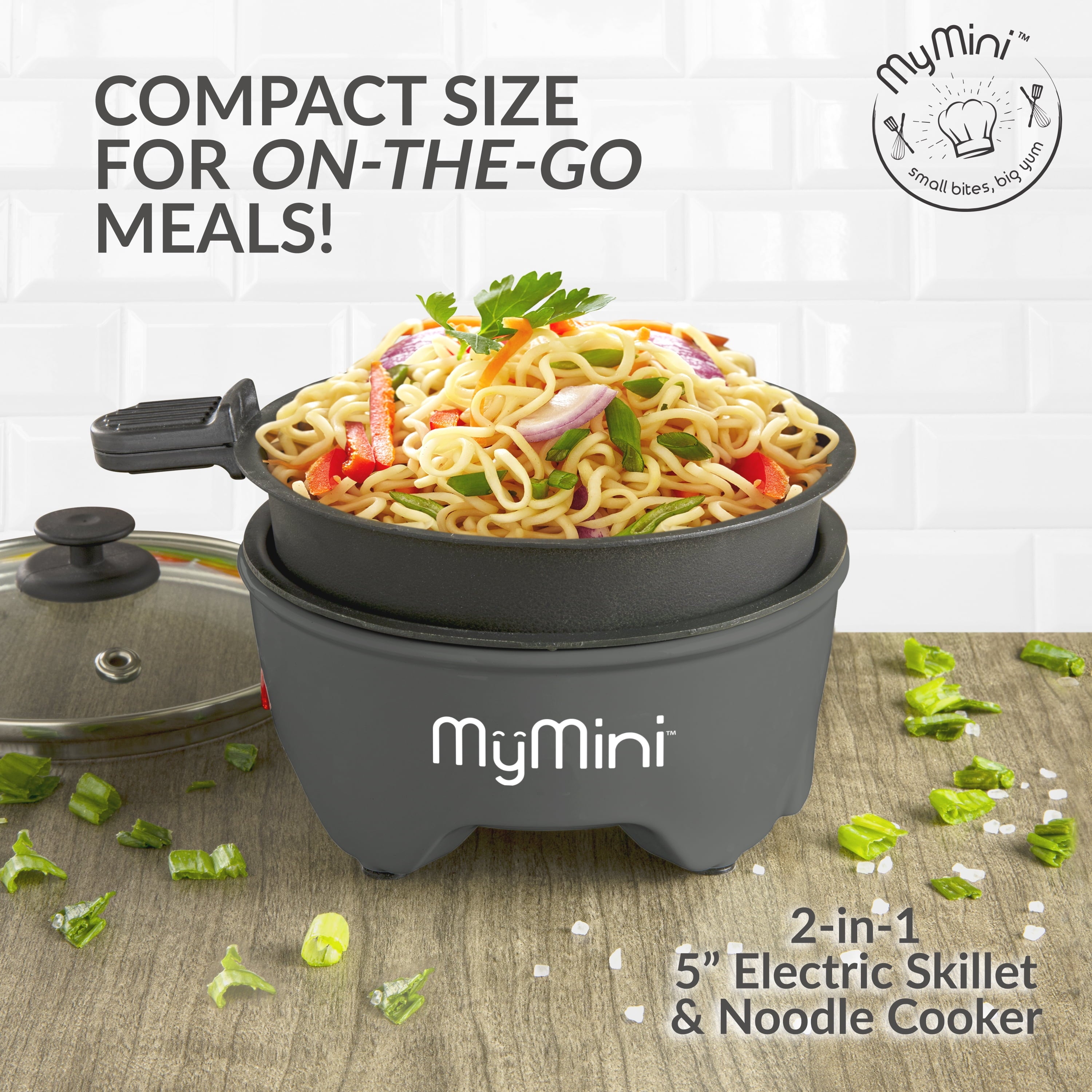 MyMini 5-inch Noodle Cooker & Skillet Electric Hot Pot, Blackberry (3.7