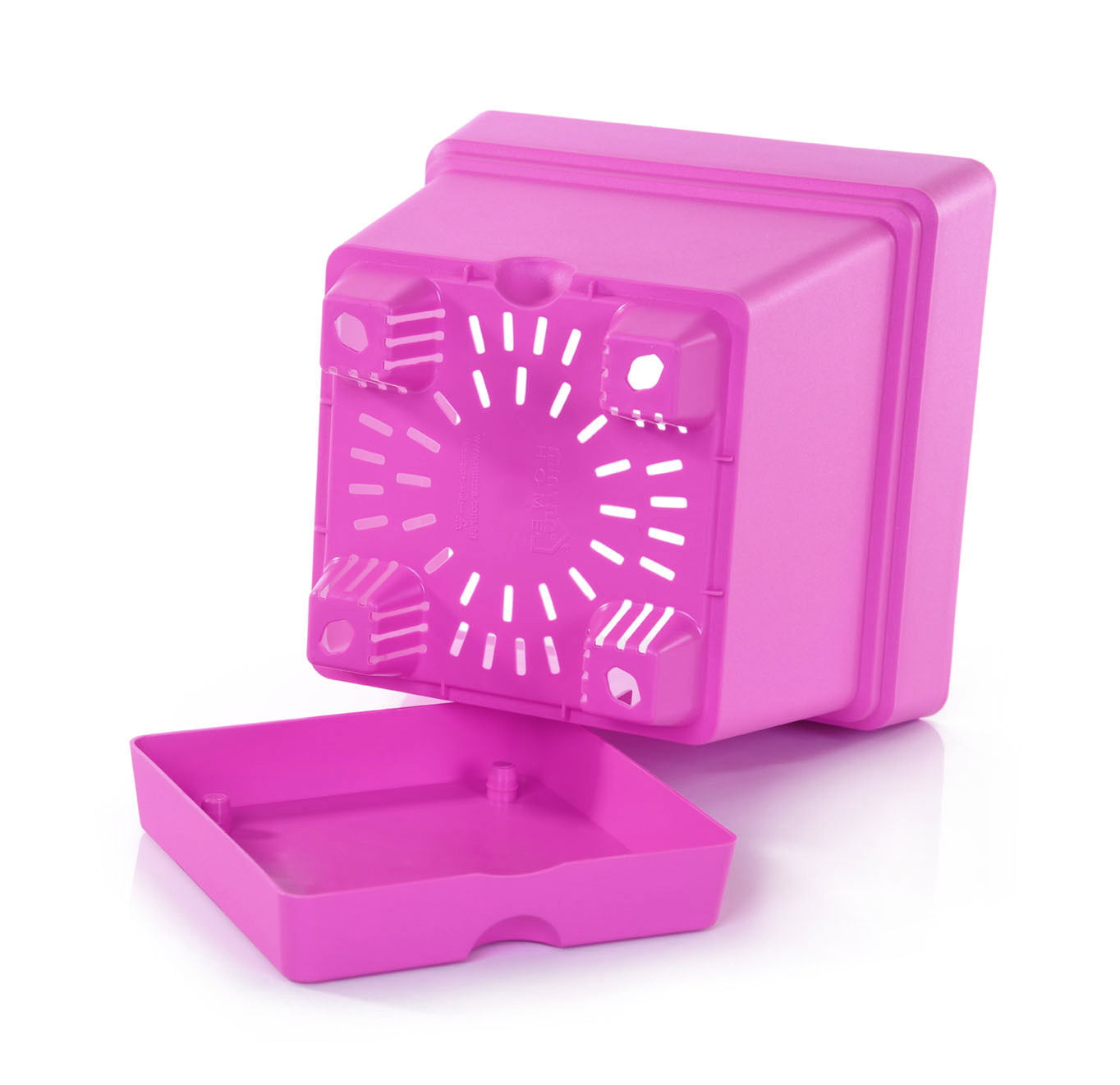 Mintra Home Garden Pots -Fuchsia Square Pot - 6.5inW x 6.5inH