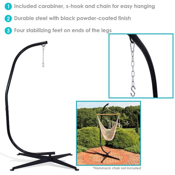 2.6 ft. Steel C-Stand for Hanging Hammock Chairs