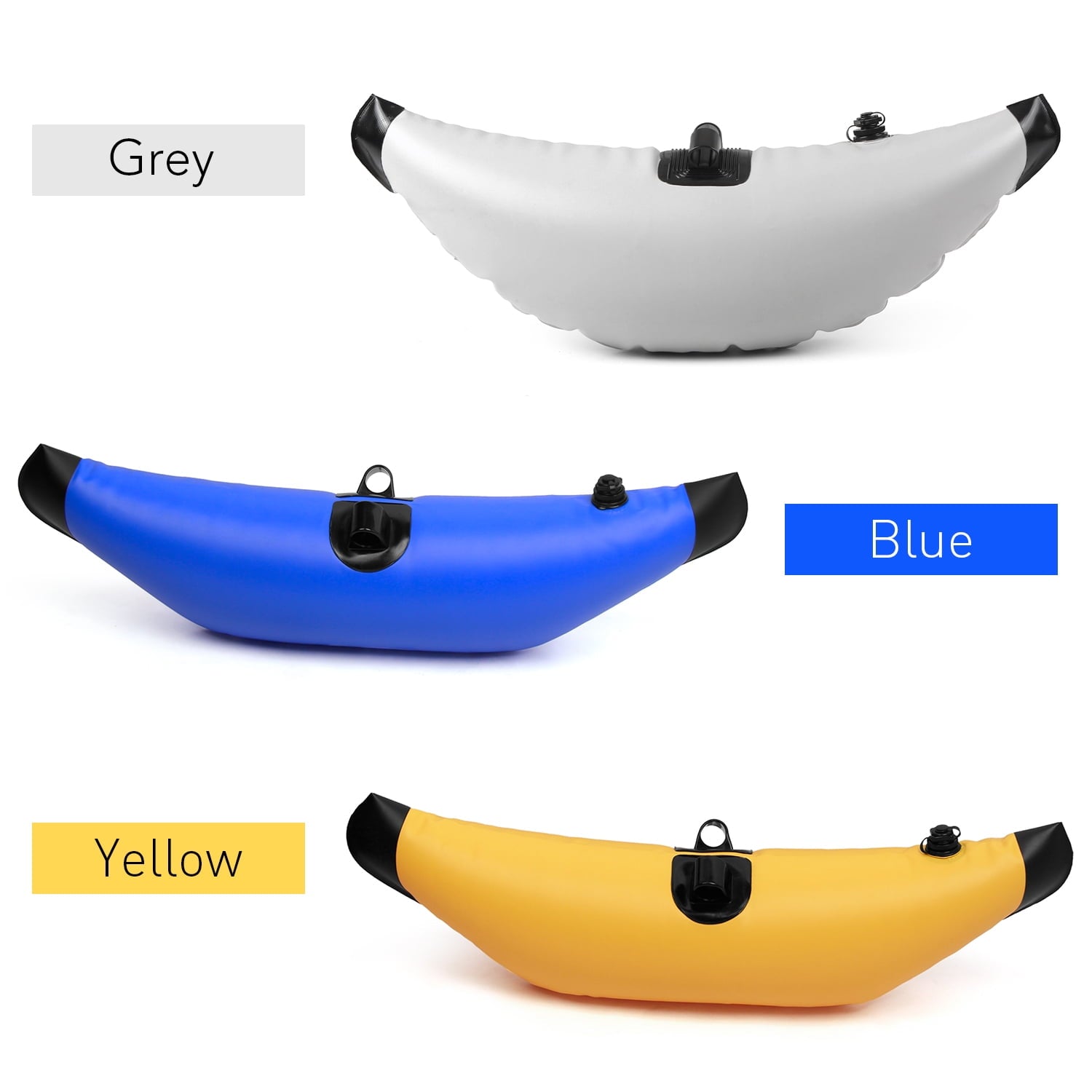 Tomshine 2pcs Kayak PVC Inflatable Outrigger Float Kayak Boat Fishing Standing Float Stabilizer Yellow