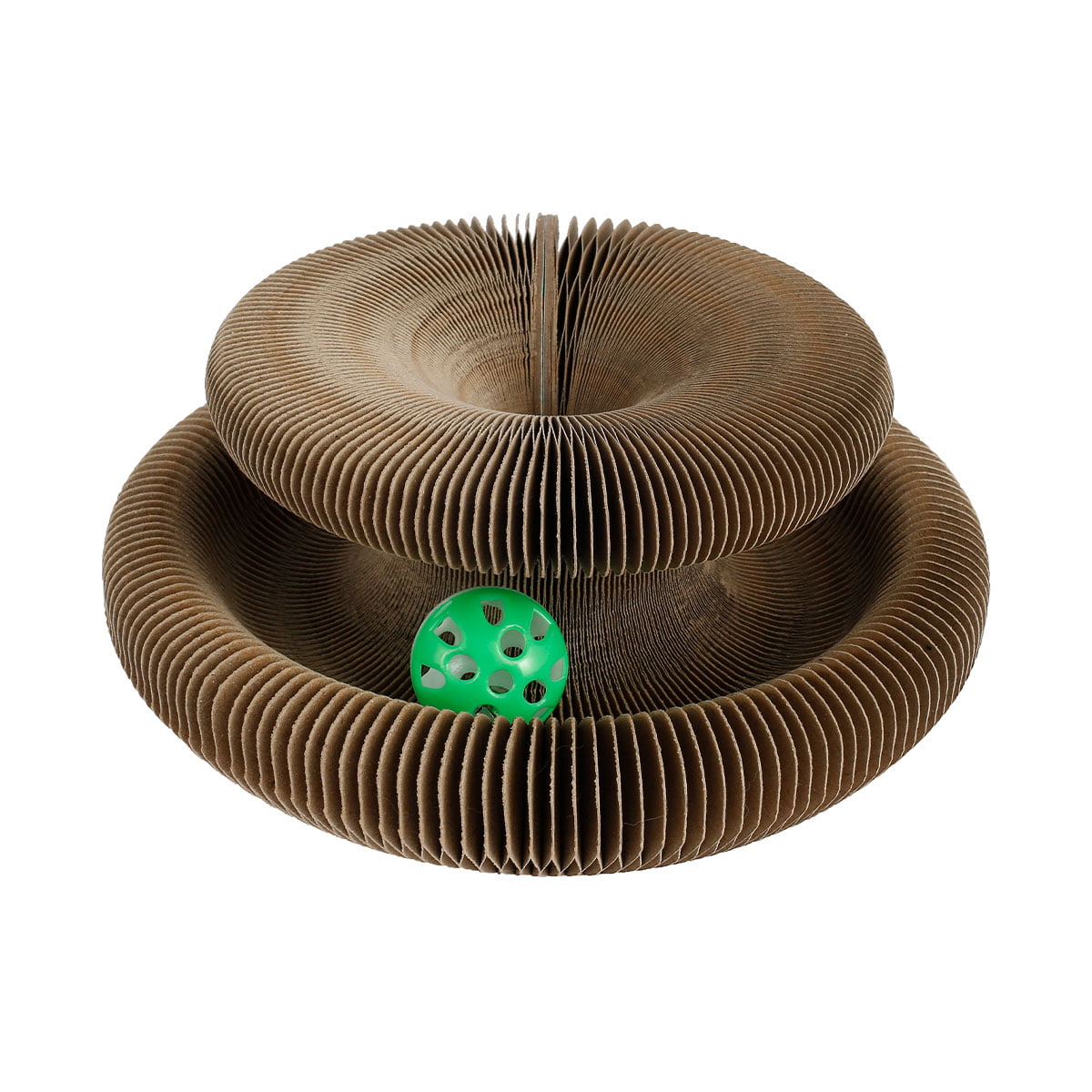 Nyidpsz Cat Scratcher Board Foldable Durable Cat Scratcher Toys Cat Scratching Board with Ball,Brown